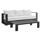 Ensemble de patio extérieur Tahoe 2 pièces en aluminium avec revêtement en poudre