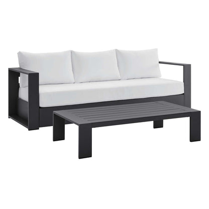 Ensemble de patio extérieur Tahoe 2 pièces en aluminium avec revêtement en poudre