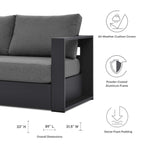 Ensemble de patio extérieur Tahoe 2 pièces en aluminium avec revêtement en poudre