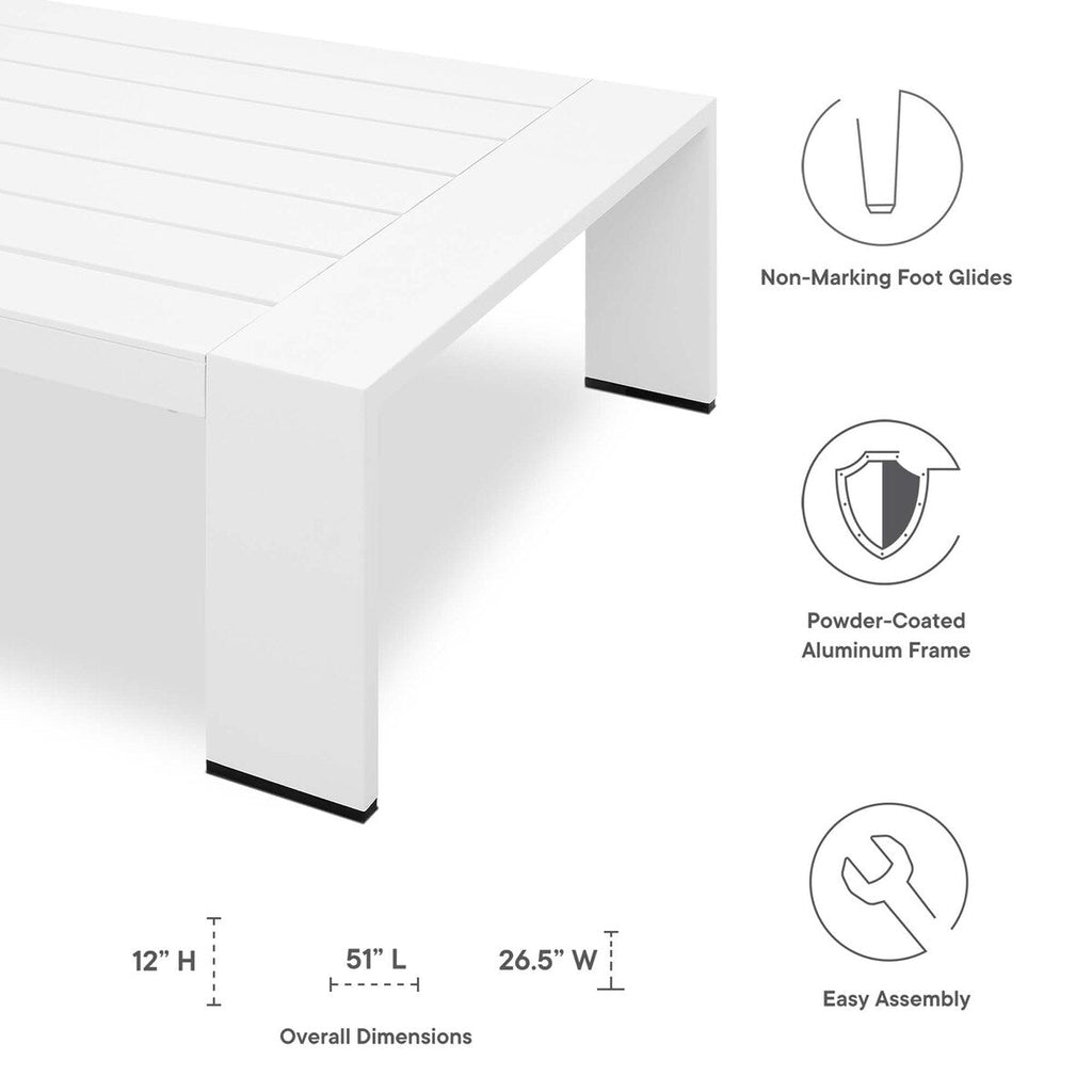 Ensemble de patio extérieur Tahoe 2 pièces en aluminium avec revêtement en poudre