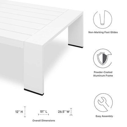 Ensemble de patio extérieur Tahoe 2 pièces en aluminium avec revêtement en poudre