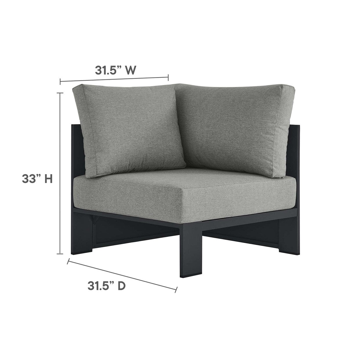 Ensemble de canapés sectionnels 3 pièces en aluminium Tahoe Patio