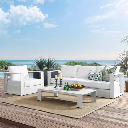 Ensemble de patio extérieur Tahoe 3 pièces en aluminium avec revêtement en poudre