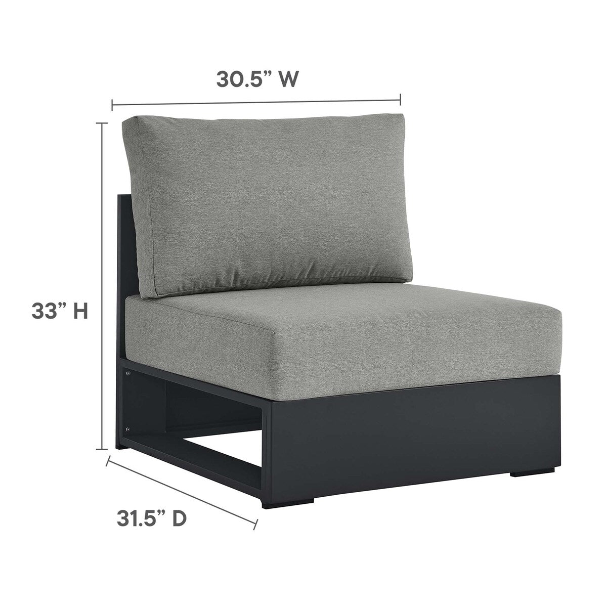 Ensemble de canapés sectionnels 4 pièces en aluminium Tahoe Patio