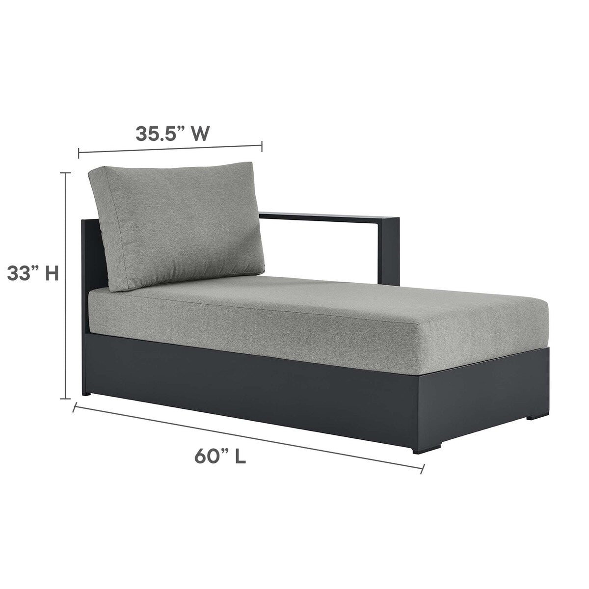 Ensemble de canapés sectionnels 4 pièces en aluminium Tahoe Patio