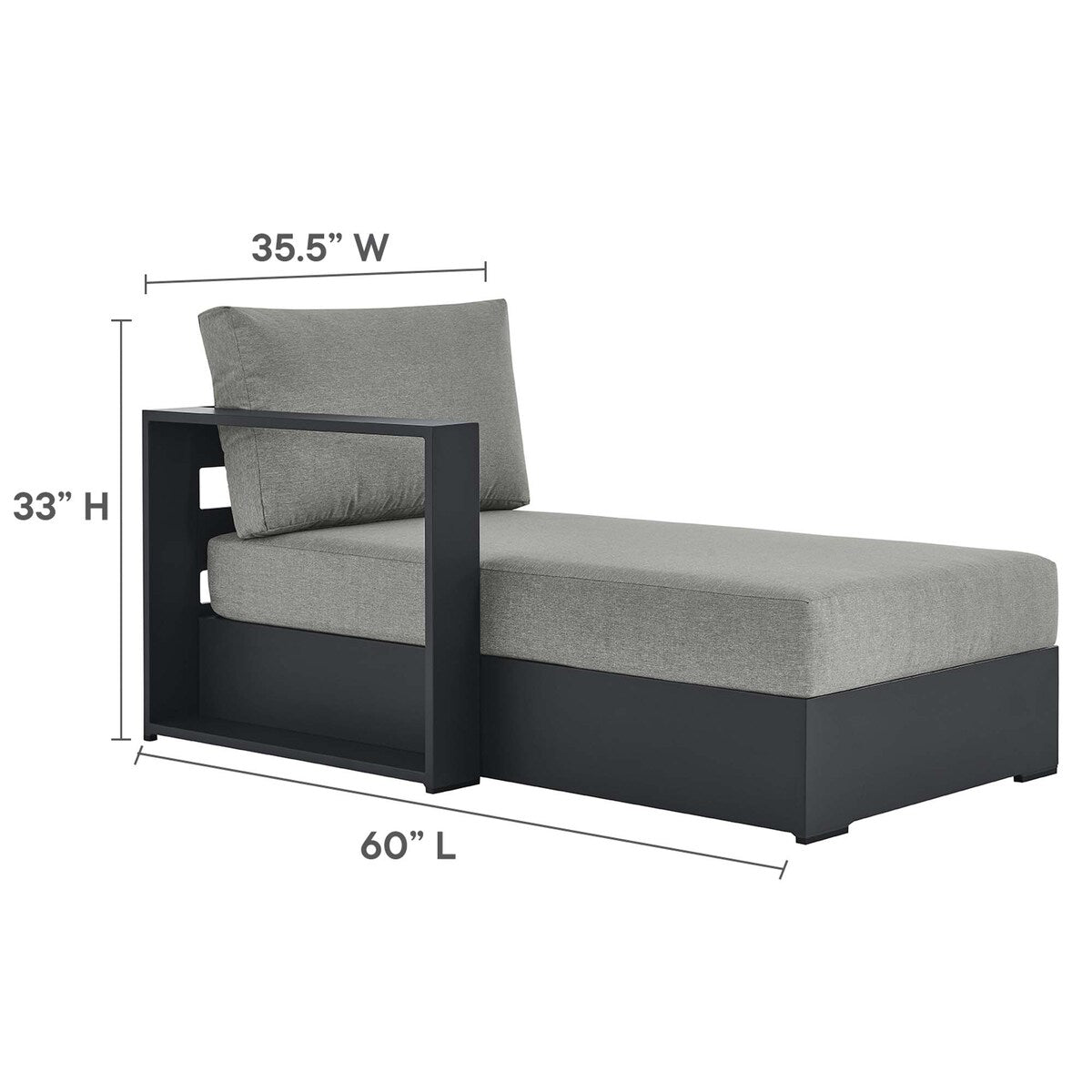 Ensemble de canapés sectionnels 4 pièces en aluminium Tahoe Patio