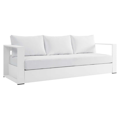 Ensemble de conversation d'extérieur Tahoe en aluminium 4 pièces avec table basse