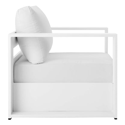 Ensemble de conversation d'extérieur Tahoe en aluminium 4 pièces avec table basse