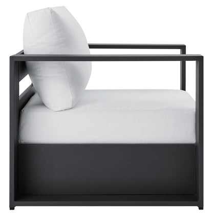Ensemble de conversation d'extérieur Tahoe en aluminium 4 pièces avec table basse
