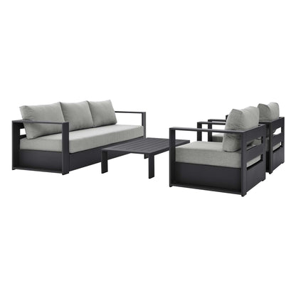 Ensemble de conversation d'extérieur Tahoe en aluminium 4 pièces avec table basse