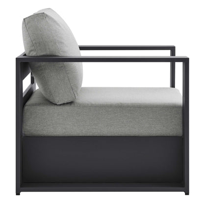 Ensemble de conversation d'extérieur Tahoe en aluminium 4 pièces avec table basse