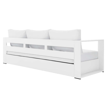 Ensemble de conversation d'extérieur Tahoe en aluminium 4 pièces avec table basse