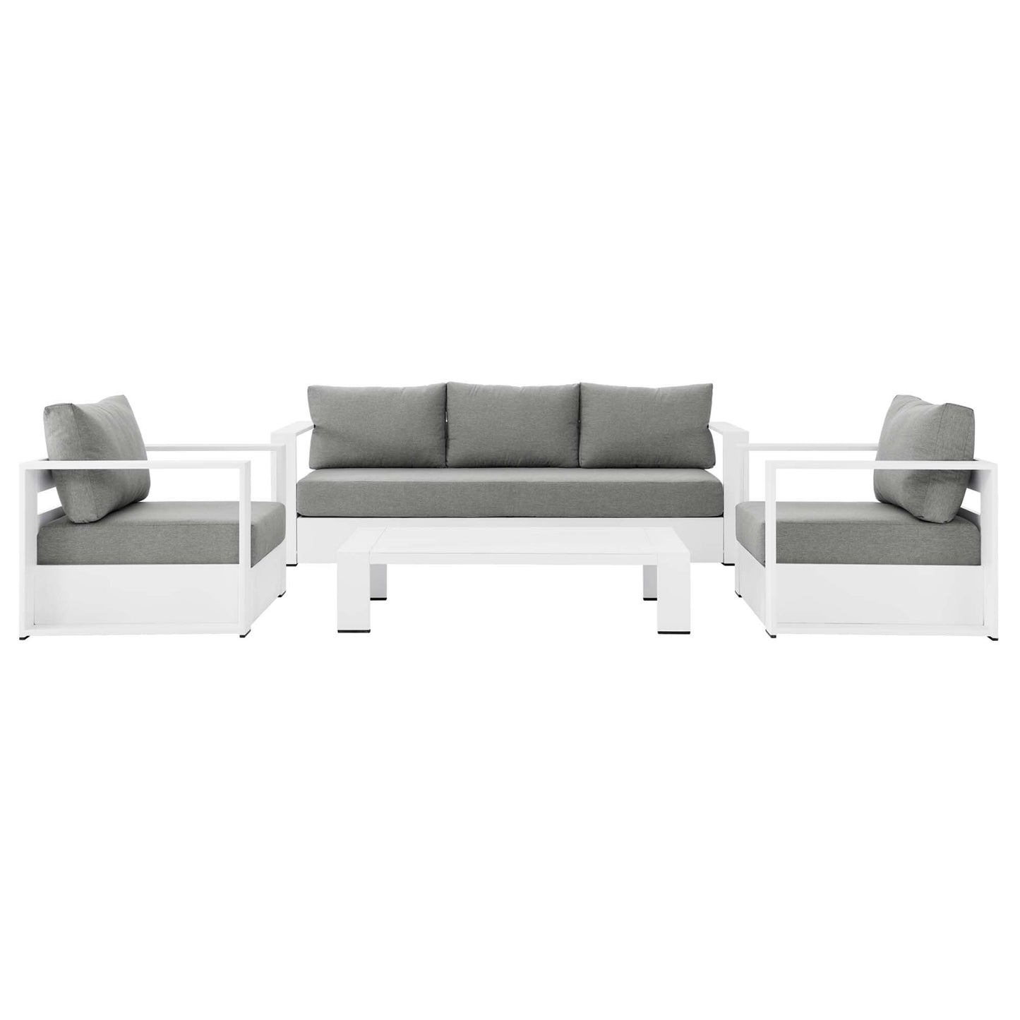 Ensemble de conversation d'extérieur Tahoe en aluminium 4 pièces avec table basse