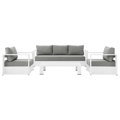 Ensemble de conversation d'extérieur Tahoe en aluminium 4 pièces avec table basse