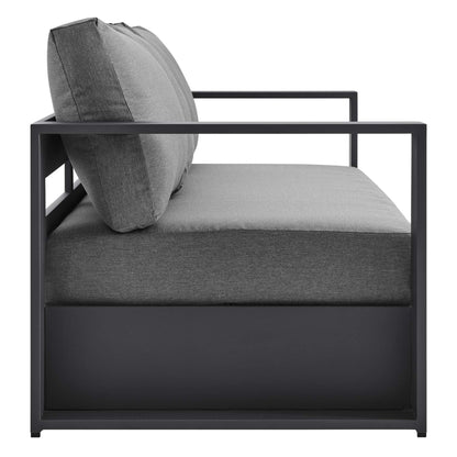 Ensemble de conversation d'extérieur Tahoe en aluminium 4 pièces avec table basse
