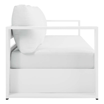 Ensemble de conversation d'extérieur Tahoe en aluminium 4 pièces avec table basse