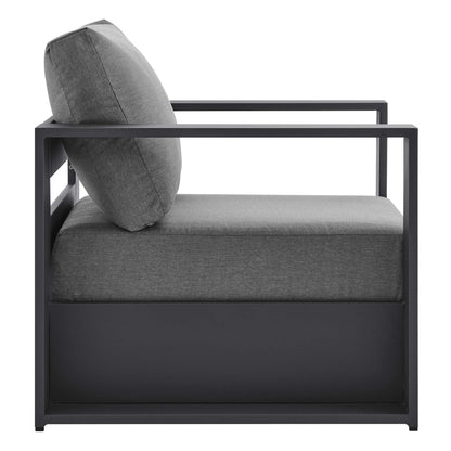 Ensemble de conversation d'extérieur Tahoe en aluminium 4 pièces avec table basse