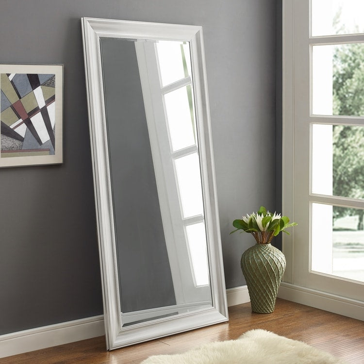 Grand miroir perlé pleine longueur - Miroir surdimensionné sur toute la longueur, sur pied ou mural