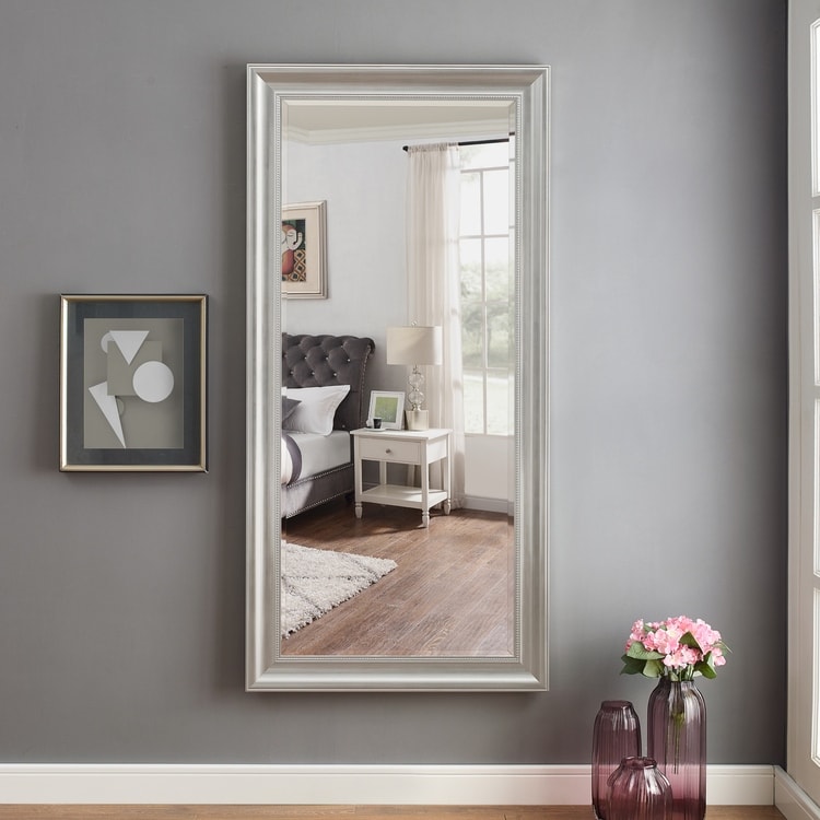 Grand miroir perlé pleine longueur - Miroir surdimensionné sur toute la longueur, sur pied ou mural