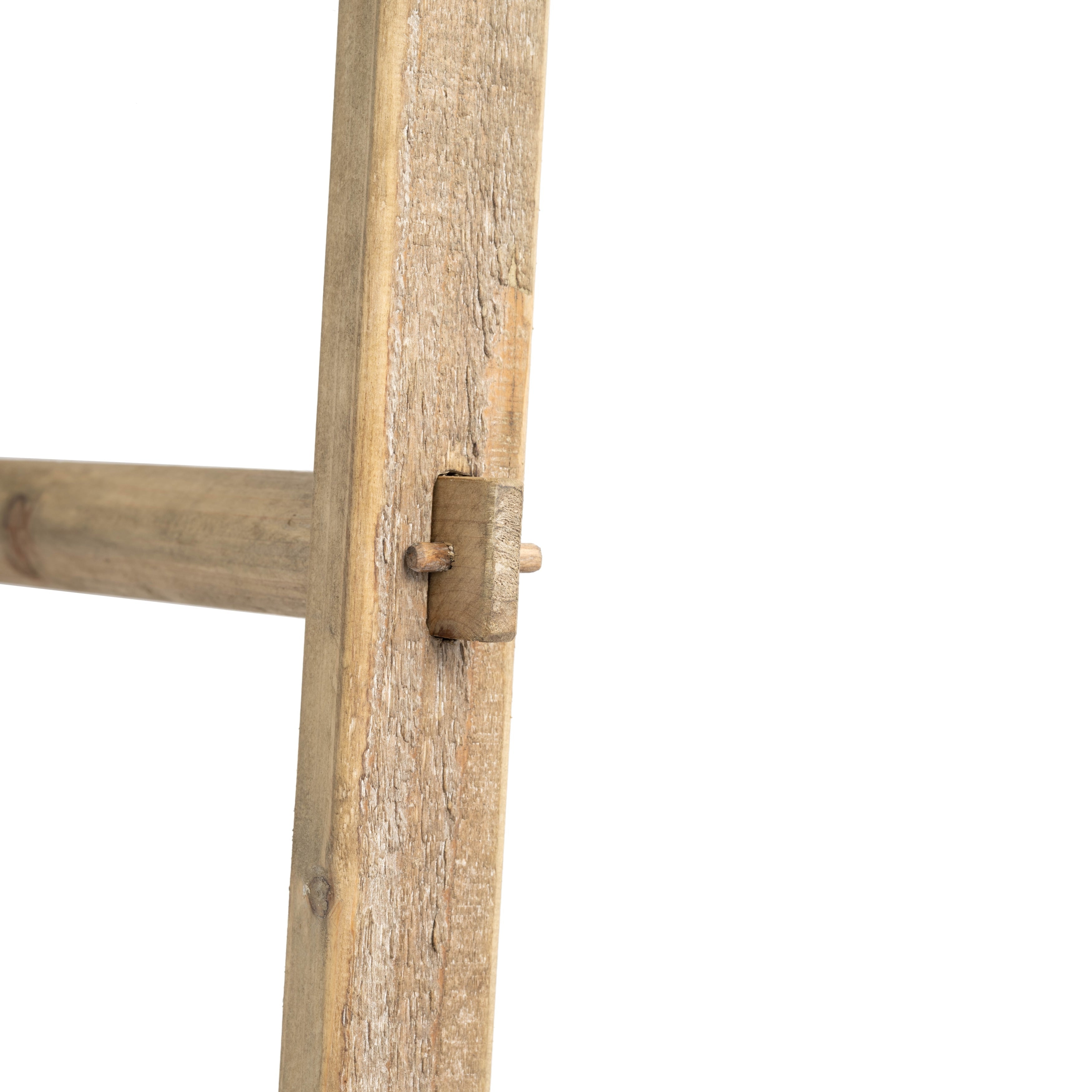 Échelle de rangement rustique Sagebrook Home de 1,8 m de haut, décorative et autoportante – 48 x 5 x 193 cm
