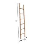 Échelle de rangement rustique Sagebrook Home de 1,8 m de haut, décorative et autoportante – 48 x 5 x 193 cm