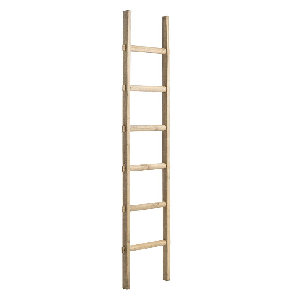 Échelle de rangement rustique Sagebrook Home de 1,8 m de haut, décorative et autoportante – 48 x 5 x 193 cm
