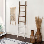 Échelle de rangement rustique Sagebrook Home de 1,8 m de haut, décorative et autoportante – 48 x 5 x 193 cm