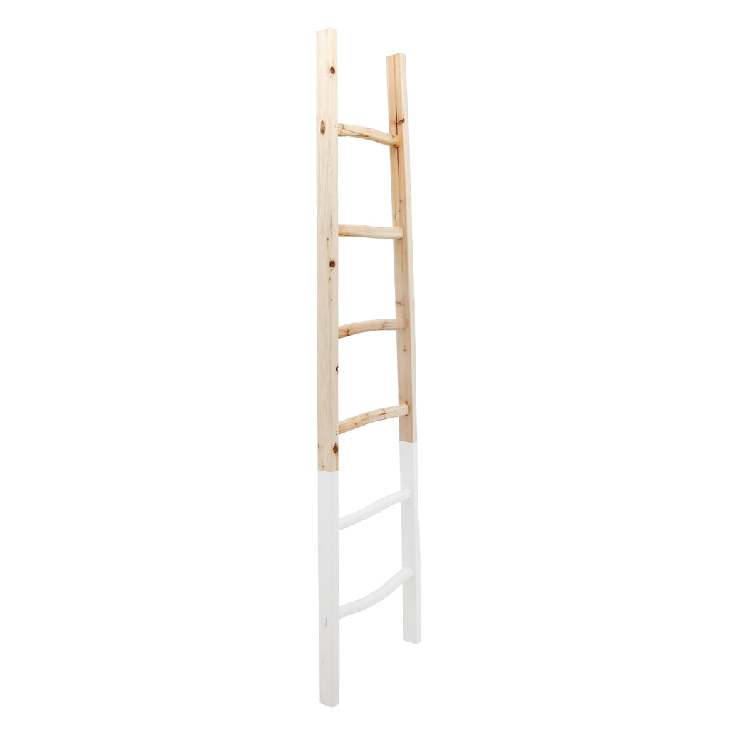 Échelle de rangement rustique Sagebrook Home de 1,8 m de haut, décorative et autoportante – 48 x 5 x 193 cm