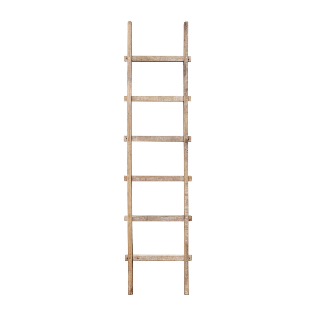 Échelle de rangement rustique Sagebrook Home de 1,8 m de haut, décorative et autoportante – 48 x 5 x 193 cm