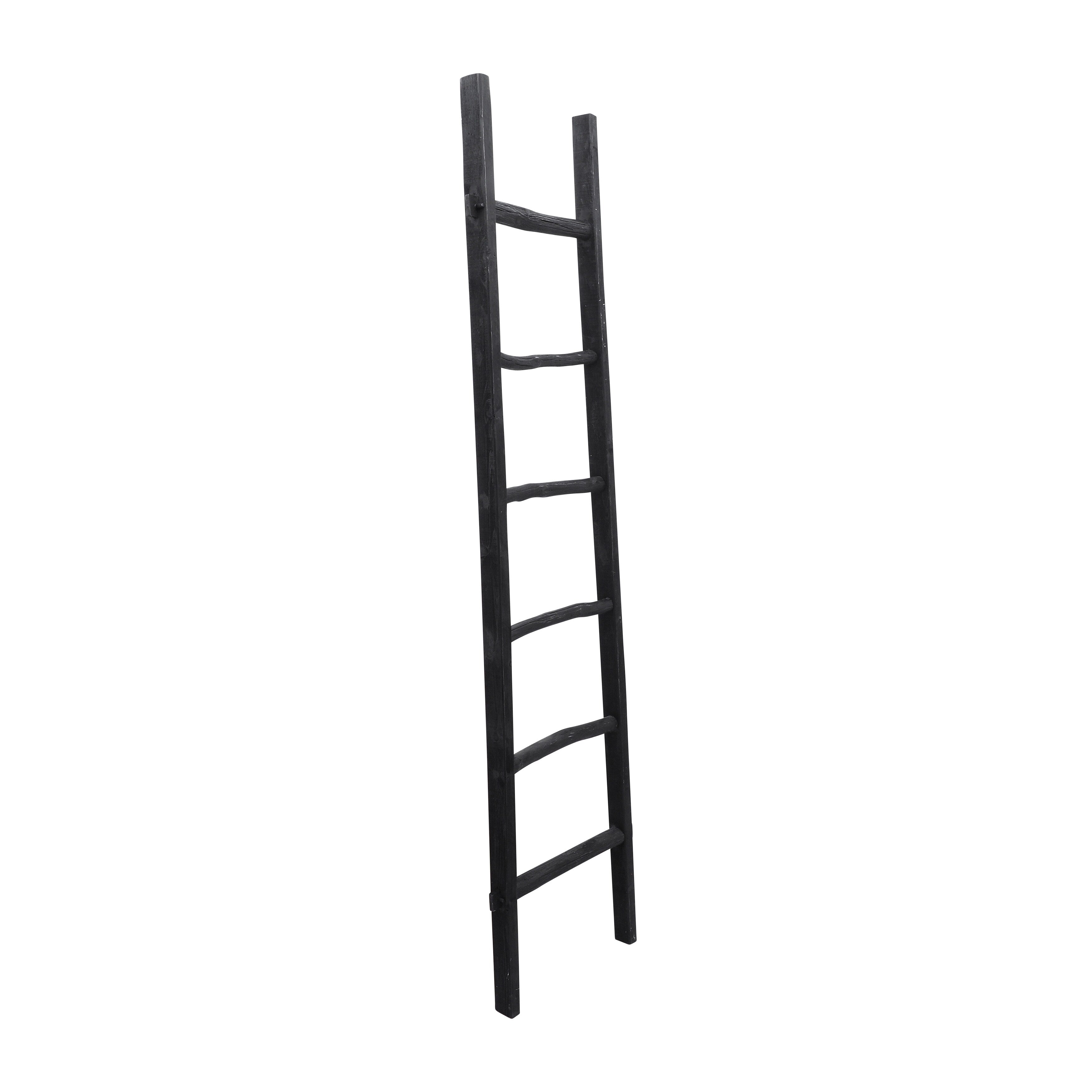 Échelle de rangement rustique Sagebrook Home de 1,8 m de haut, décorative et autoportante – 48 x 5 x 193 cm