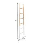 Échelle de rangement rustique Sagebrook Home de 1,8 m de haut, décorative et autoportante – 48 x 5 x 193 cm