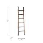 Échelle de rangement rustique Sagebrook Home de 1,8 m de haut, décorative et autoportante – 48 x 5 x 193 cm