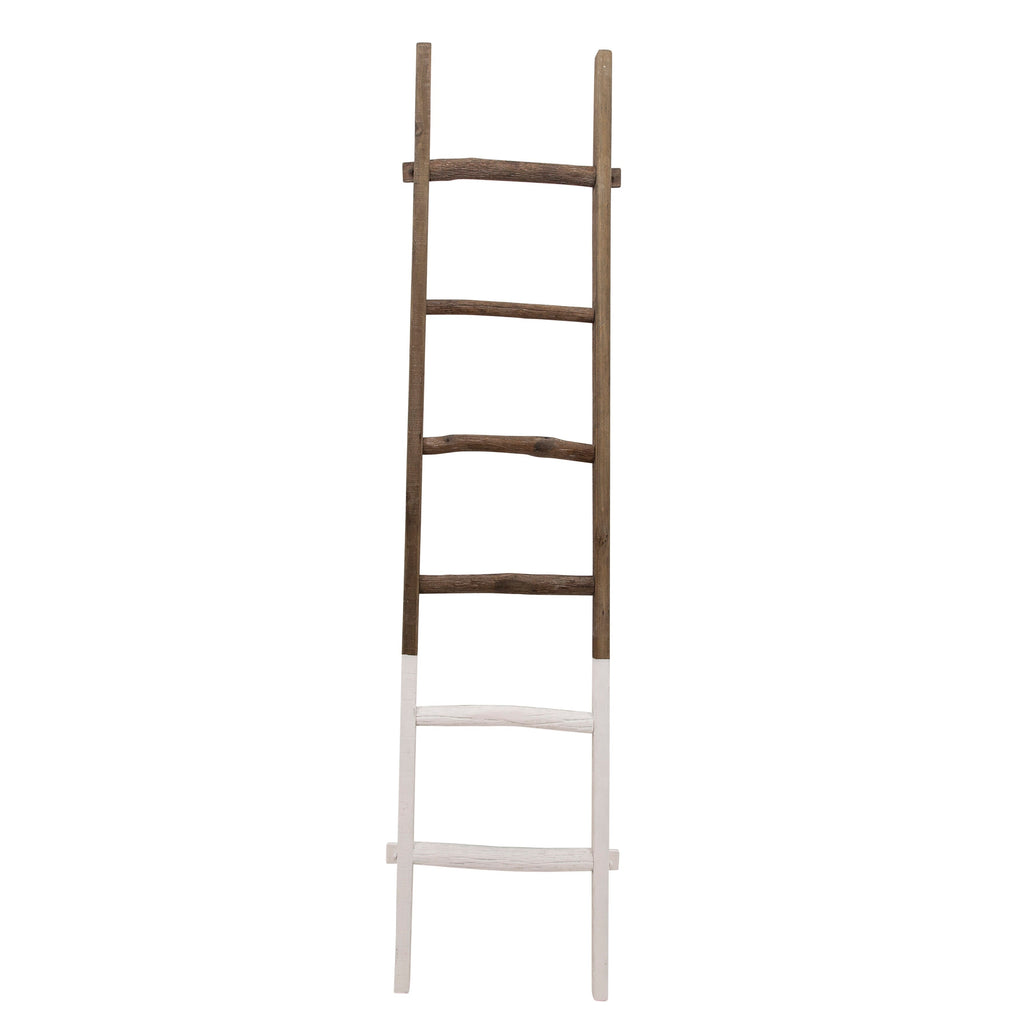 Échelle de rangement rustique Sagebrook Home de 1,8 m de haut, décorative et autoportante – 48 x 5 x 193 cm