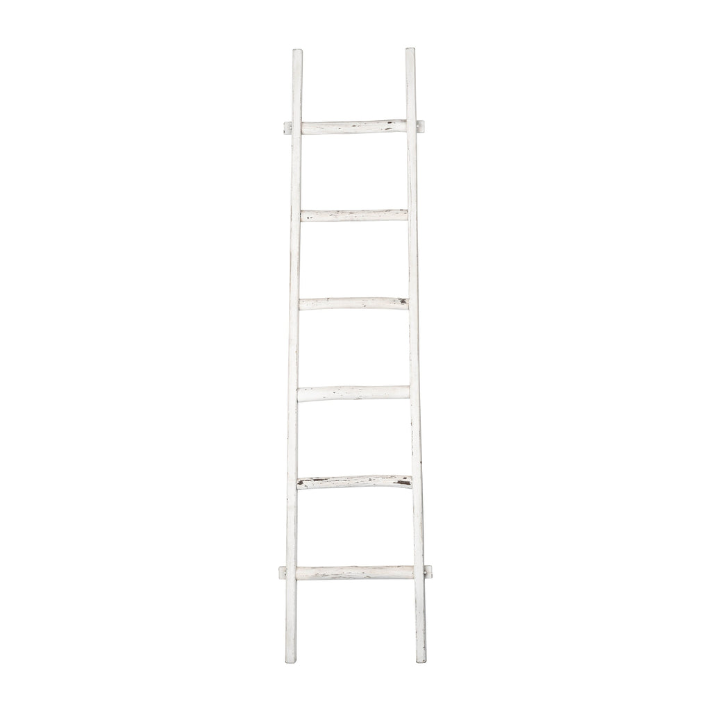 Échelle de rangement rustique Sagebrook Home de 1,8 m de haut, décorative et autoportante – 48 x 5 x 193 cm