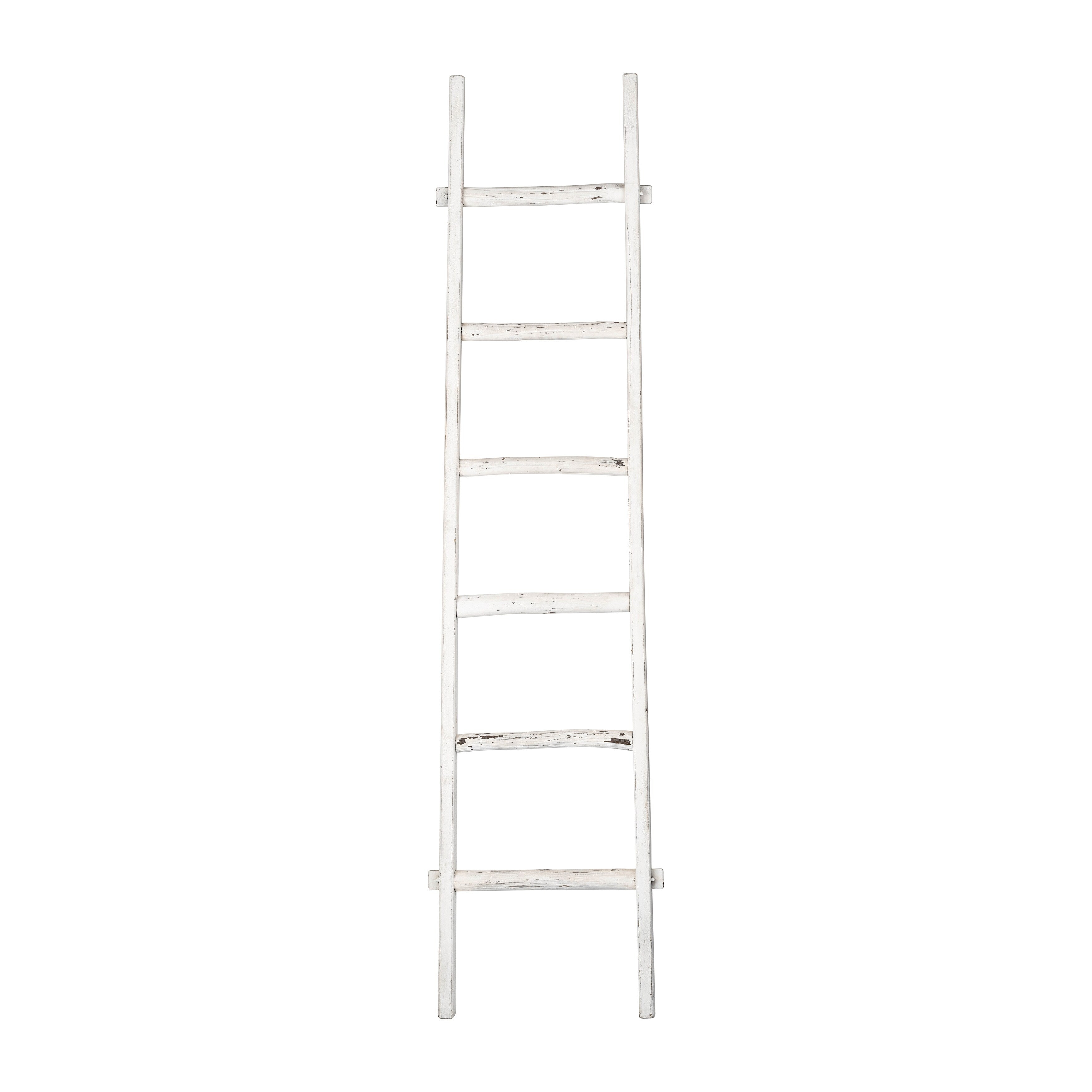 Échelle de rangement rustique Sagebrook Home de 1,8 m de haut, décorative et autoportante – 48 x 5 x 193 cm
