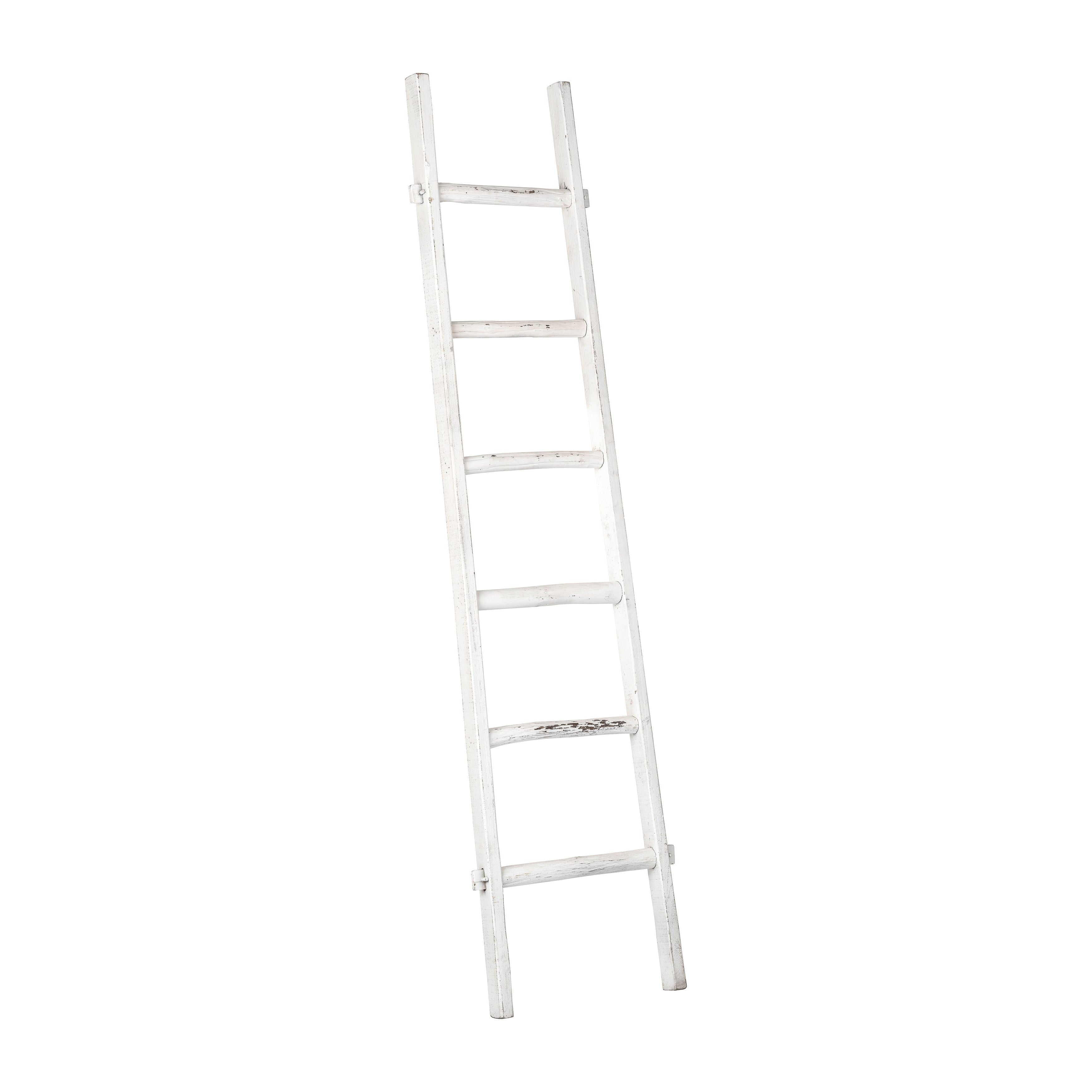 Échelle de rangement rustique Sagebrook Home de 1,8 m de haut, décorative et autoportante – 48 x 5 x 193 cm