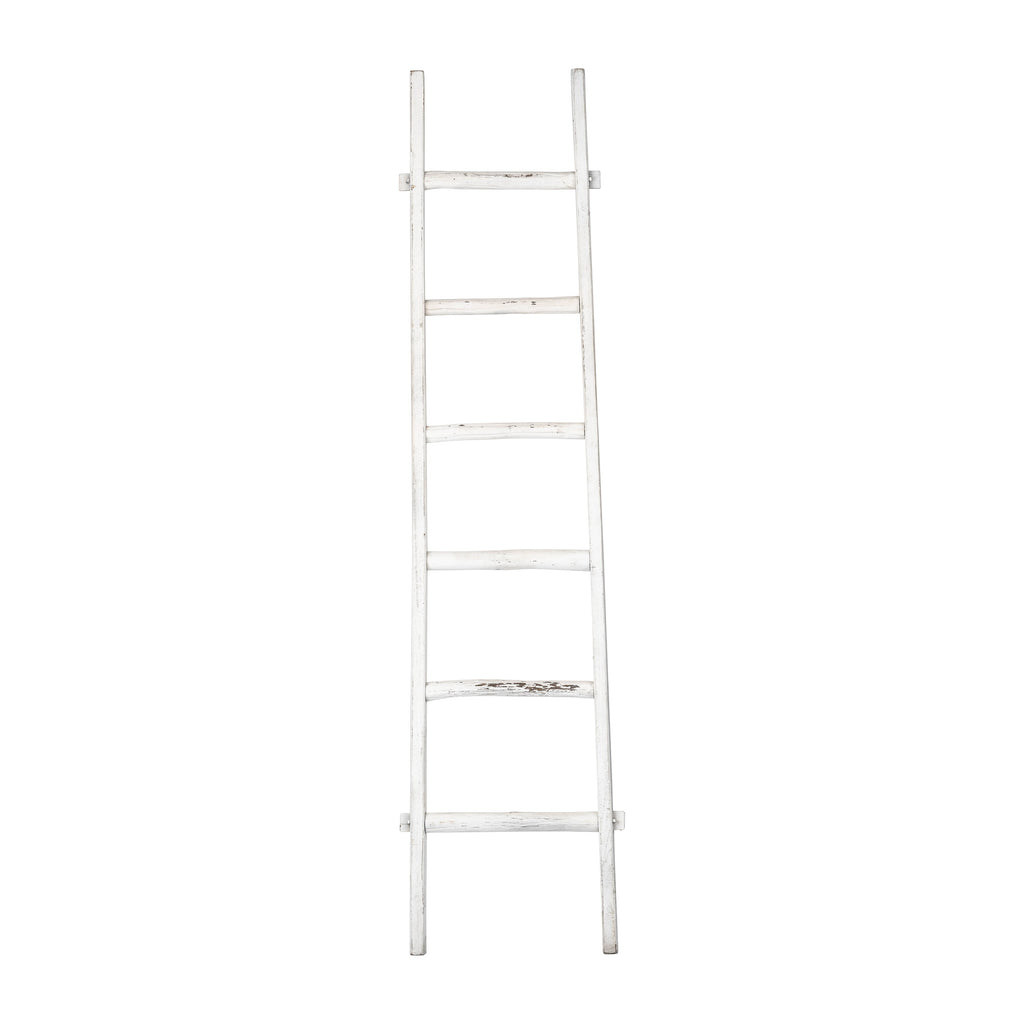 Échelle de rangement rustique Sagebrook Home de 1,8 m de haut, décorative et autoportante – 48 x 5 x 193 cm