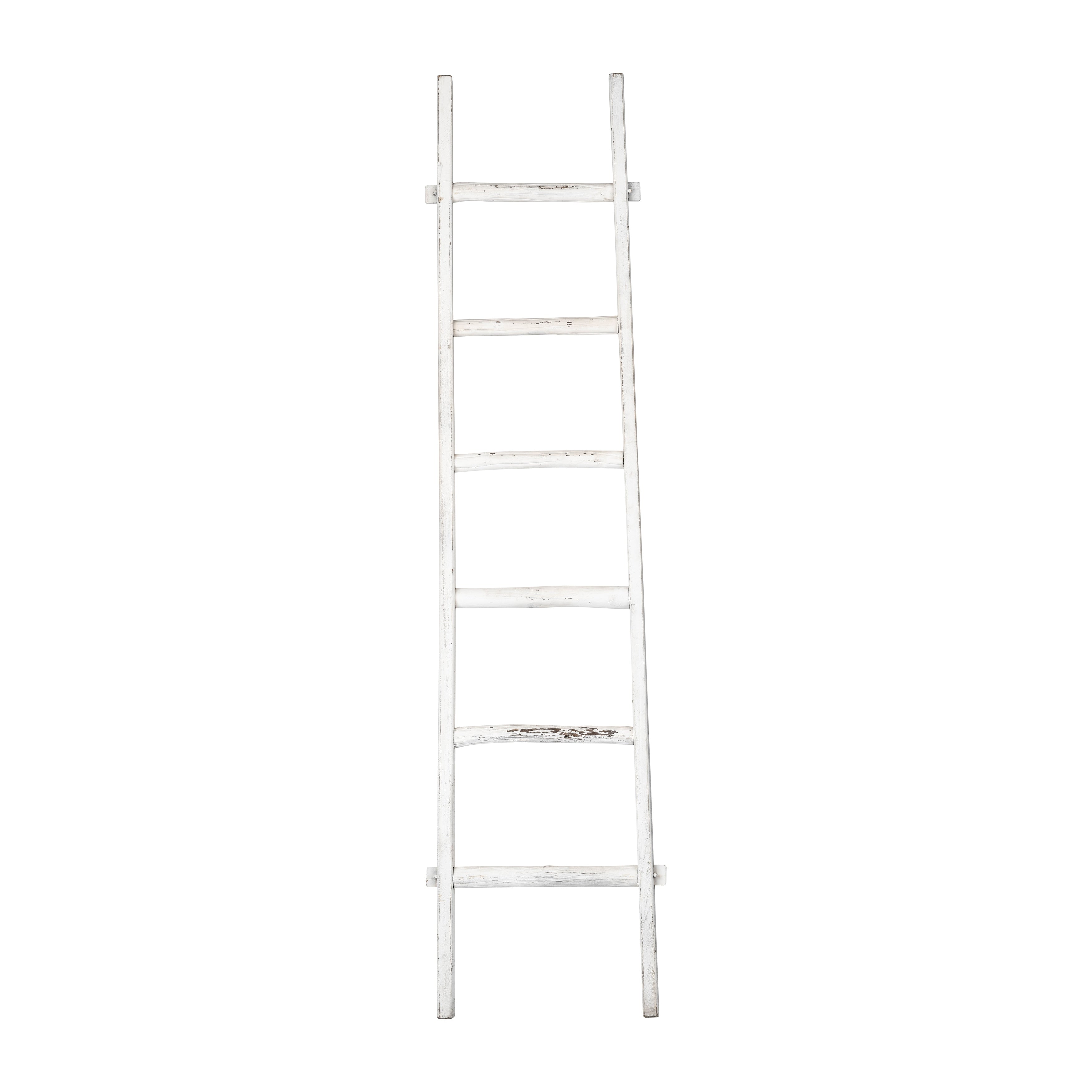 Échelle de rangement rustique Sagebrook Home de 1,8 m de haut, décorative et autoportante – 48 x 5 x 193 cm