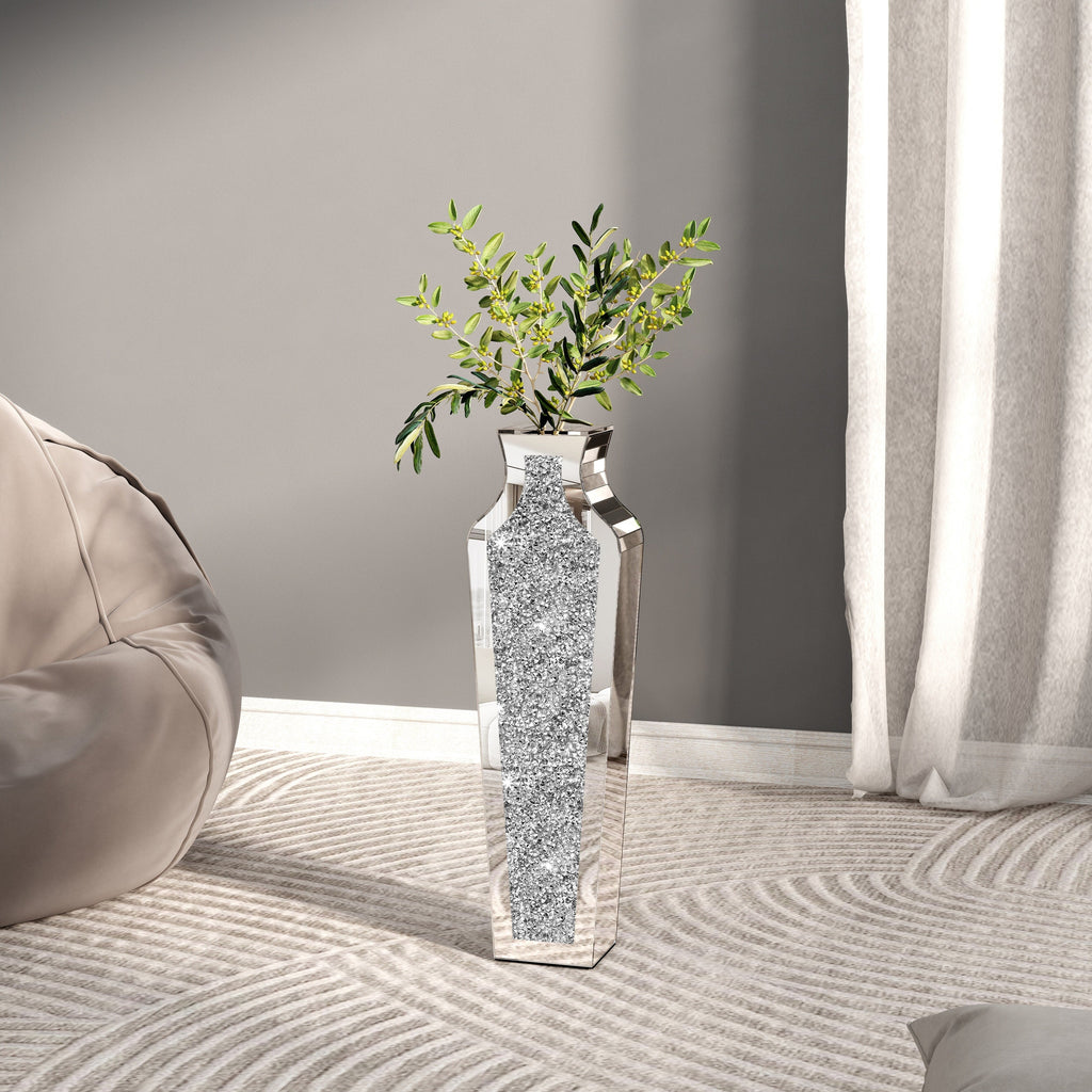 Grand vase de sol en diamant concassé