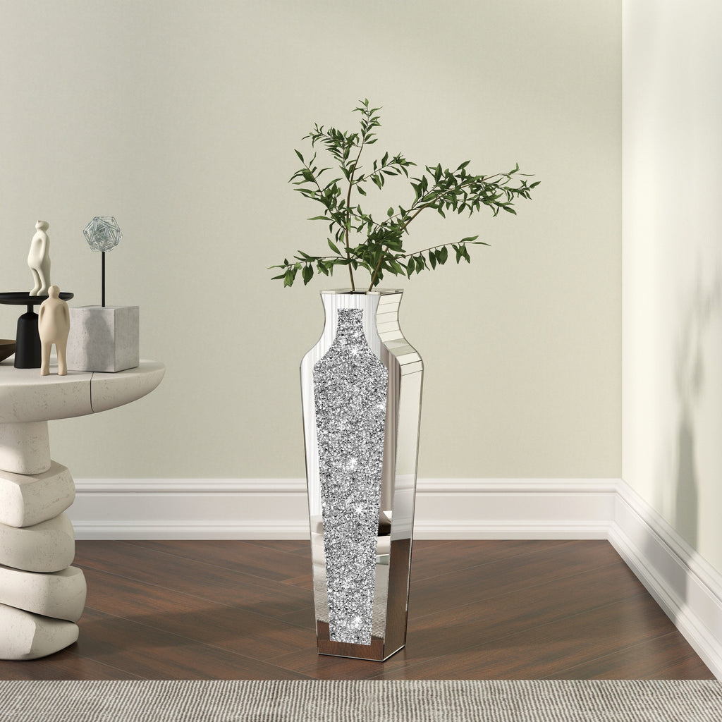 Grand vase de sol en diamant concassé