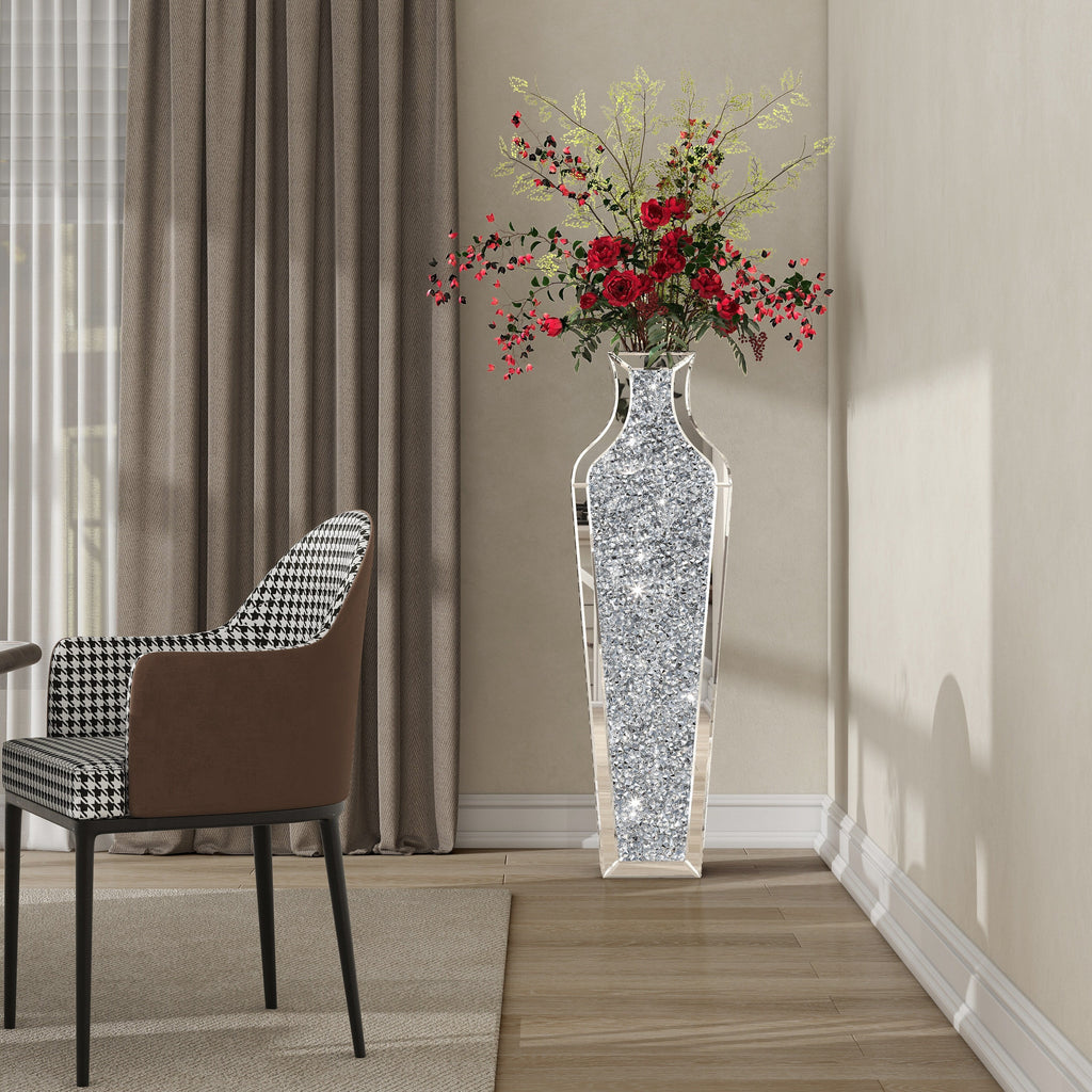 Grand vase de sol en diamant concassé
