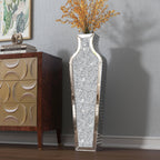 Grand vase de sol en diamant concassé