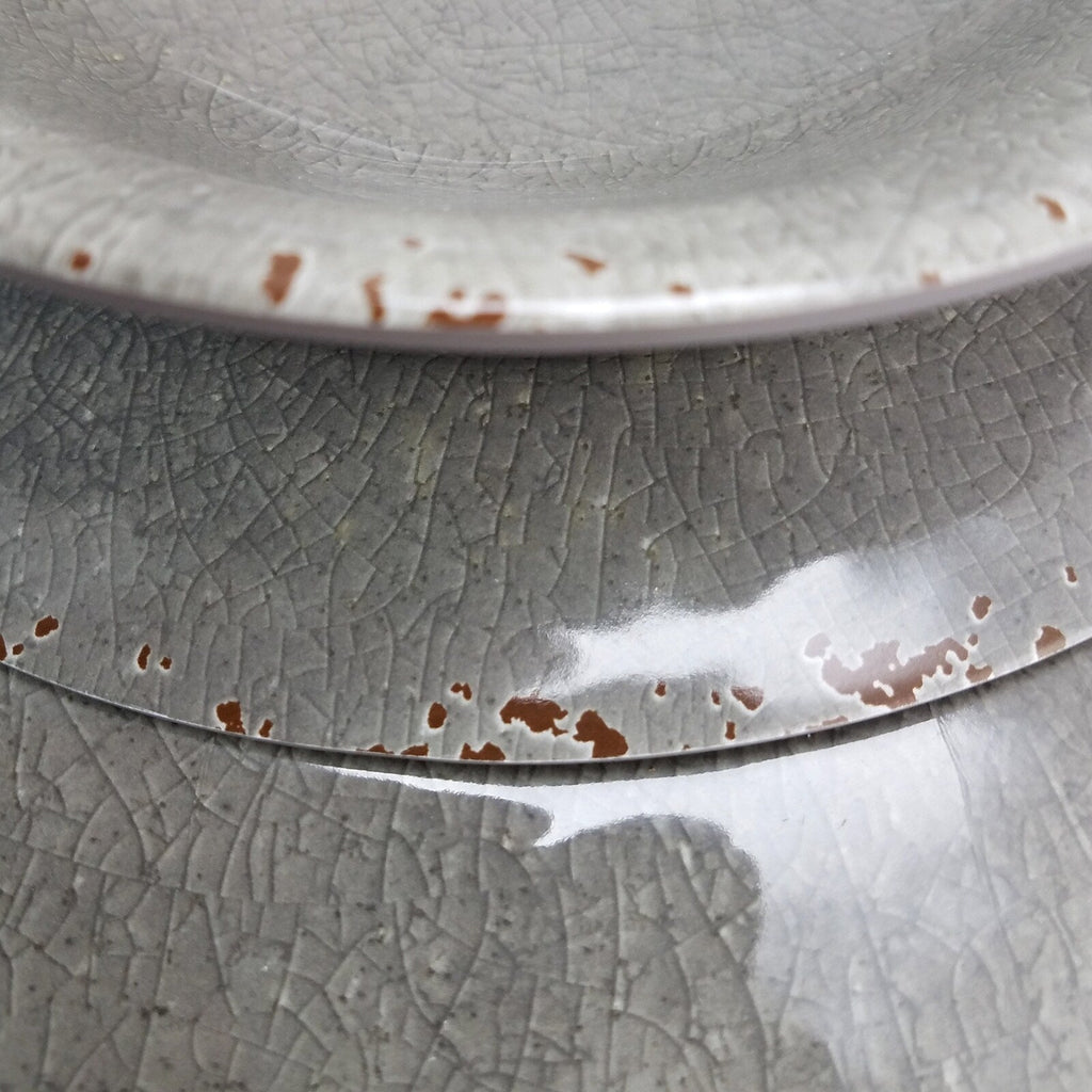 Service de table léger Tambora 12 pièces en mélamine gris rustique
