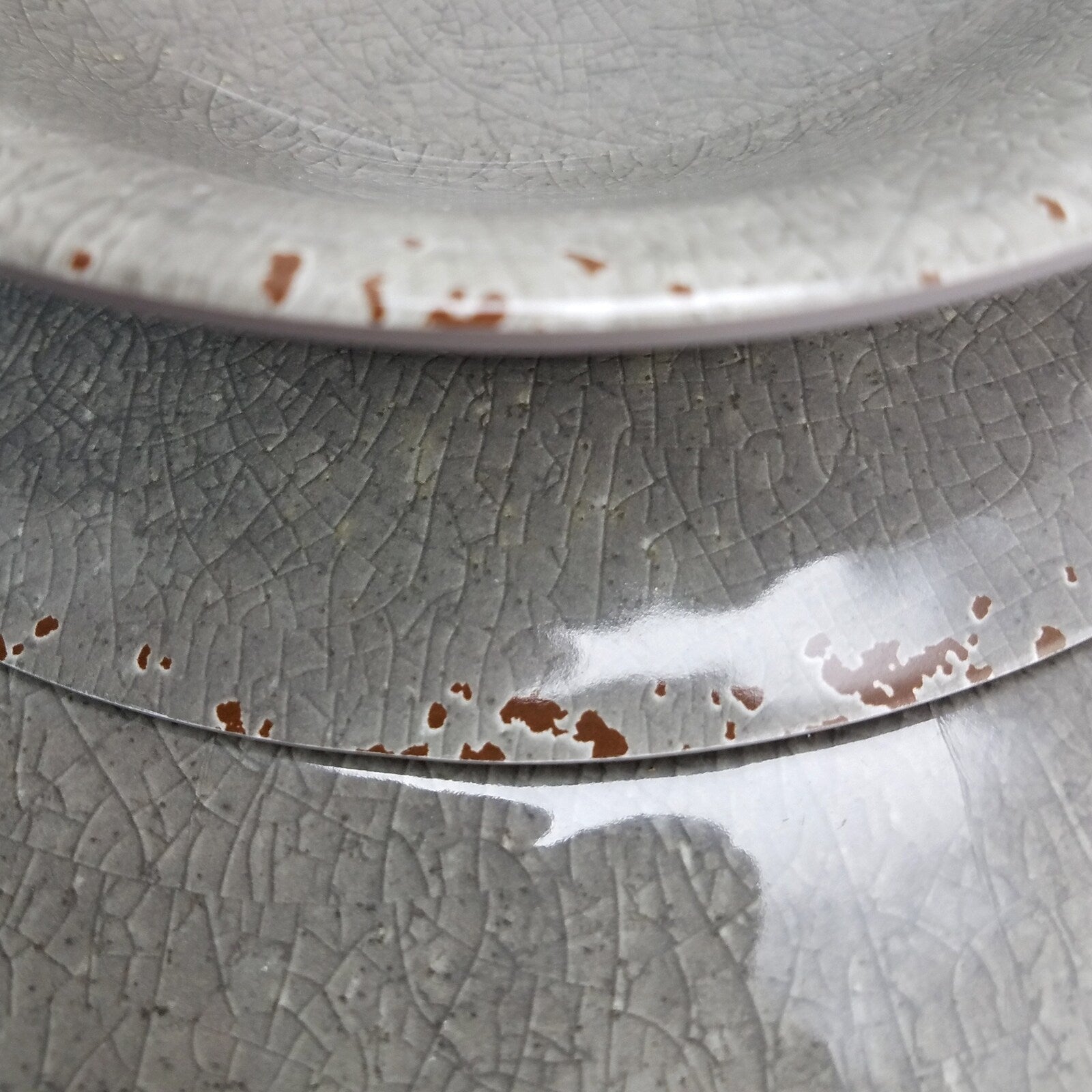 Service de table léger Tambora 12 pièces en mélamine gris rustique