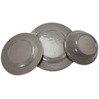 Service de table léger Tambora 12 pièces en mélamine gris rustique