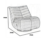 Fauteuil inclinable manuel pivotant Taon, capitonné en chenille gris clair