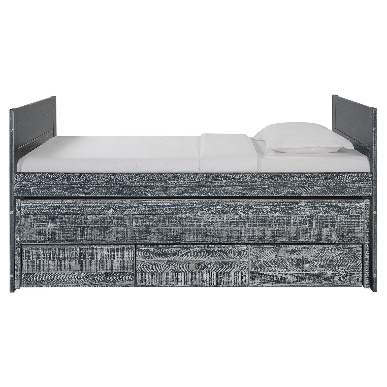 Taylor & Olive Begonia Twin Bed with Twin Trundle & 3 Built in Drawers