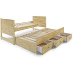 Taylor & Olive Begonia Twin Bed with Twin Trundle & 3 Built in Drawers