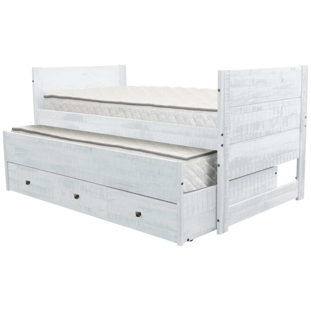 Taylor & Olive Begonia Twin Bed with Twin Trundle & 3 Built in Drawers