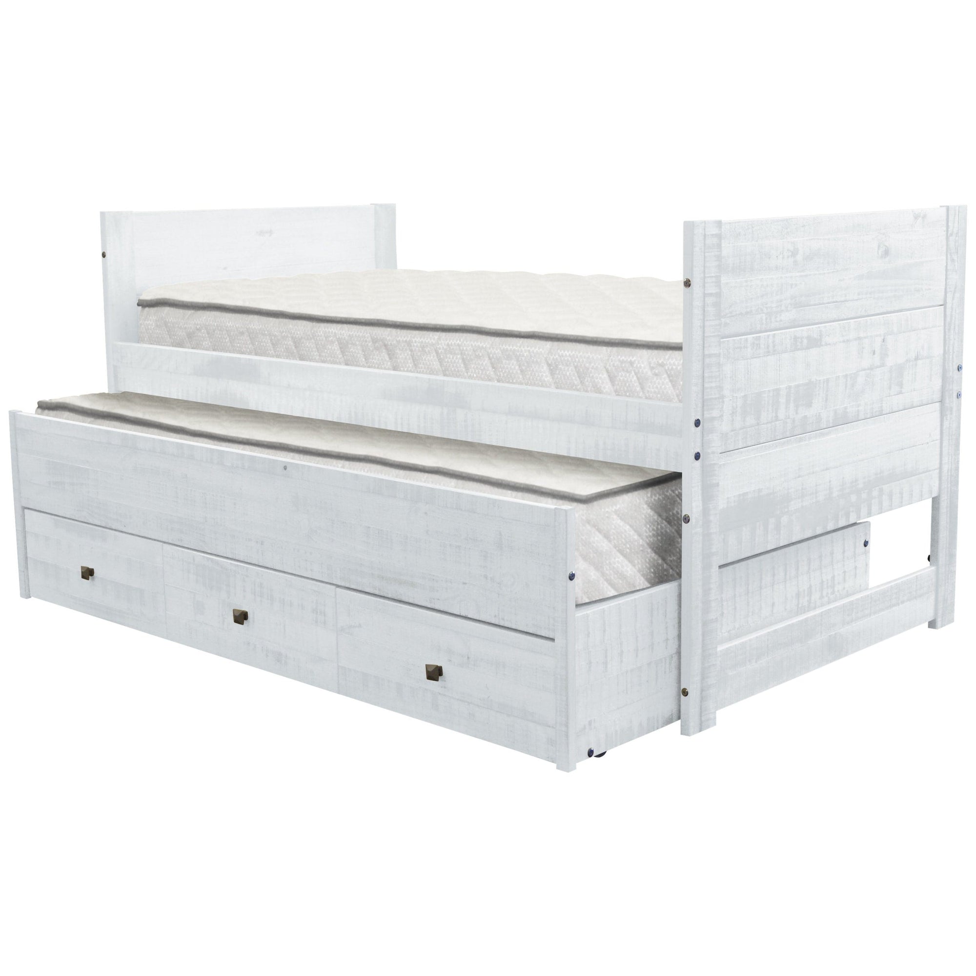 Taylor & Olive Begonia Twin Bed with Twin Trundle & 3 Built in Drawers